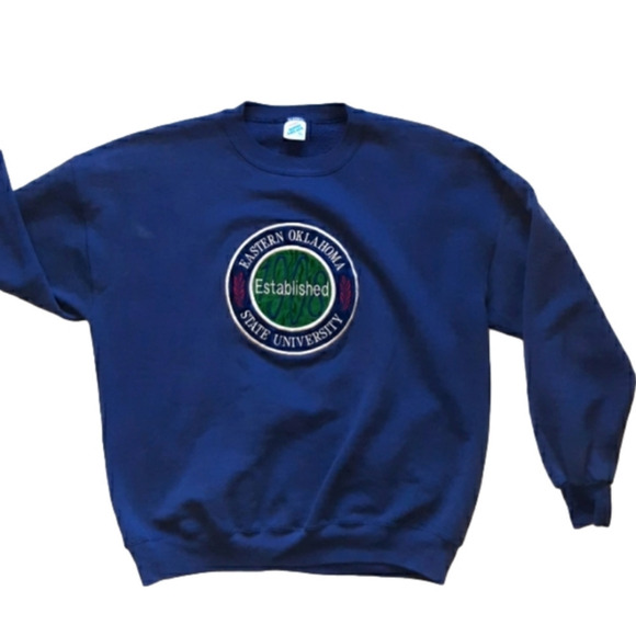 Vintage𝅺Eastern Oklahoma University Sweatshirt EOU  Jerzees super sweats - Picture 1 of 7